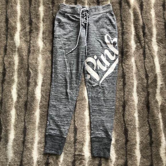 Fun lace up VS PINK Sweats - Picture 2 of 6